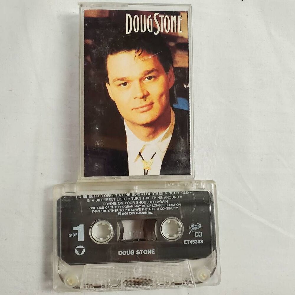 Doug Stone – Self-Titled Cassette Album 1990 Epic Records Country